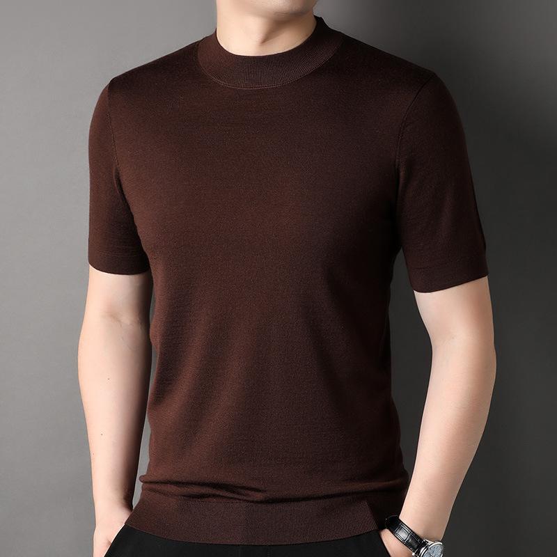 トップス メンズ 長袖Tシャツ 100%純羊毛 セーター プルオーバー ハイネック カットソー カジュアル ビジネス シンプル 秋冬 紳士服 男性 長袖 おしゃれ かっこいい 高級感 羊毛100% 天然素材 通年 快適 柔らかい 上質 洗える|トミーショップ 店