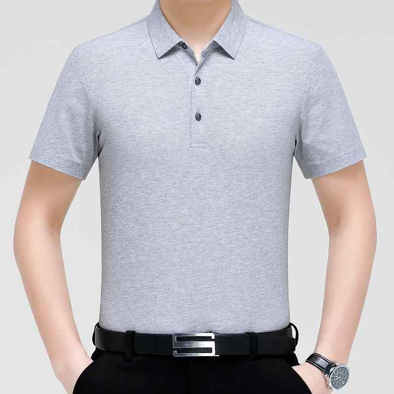 Tシャツ メンズ 半袖 ポロシャツ 翻領 男性用 桑蚕? 薄手 夏用 スタイリッシュ ビジネス カジュアル 無地 通気品 上質素材 透气 110文字|トミーショップ 店