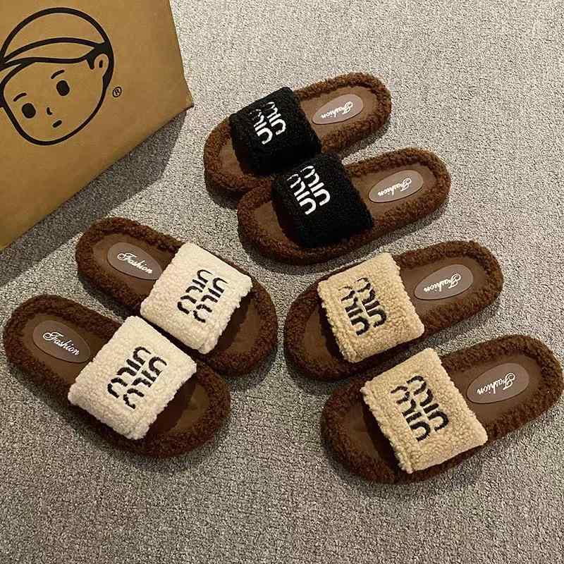 棉・尽鞋 女 秋冬 厚底 加? 保暖 毛毛 一字・尽(x600)