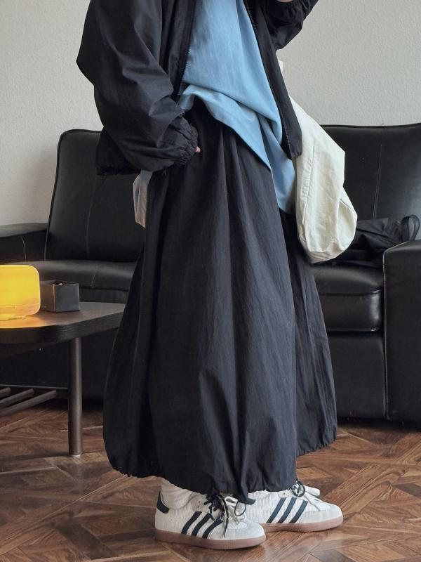 A字スコート レディース お上さん服 心地好い 無地 心地好い 春夏 普段使い走り 軽さ 伸縮性 綿混 A伝達ルート ロング丈 普段使い走り 普段使い走り 普段使い