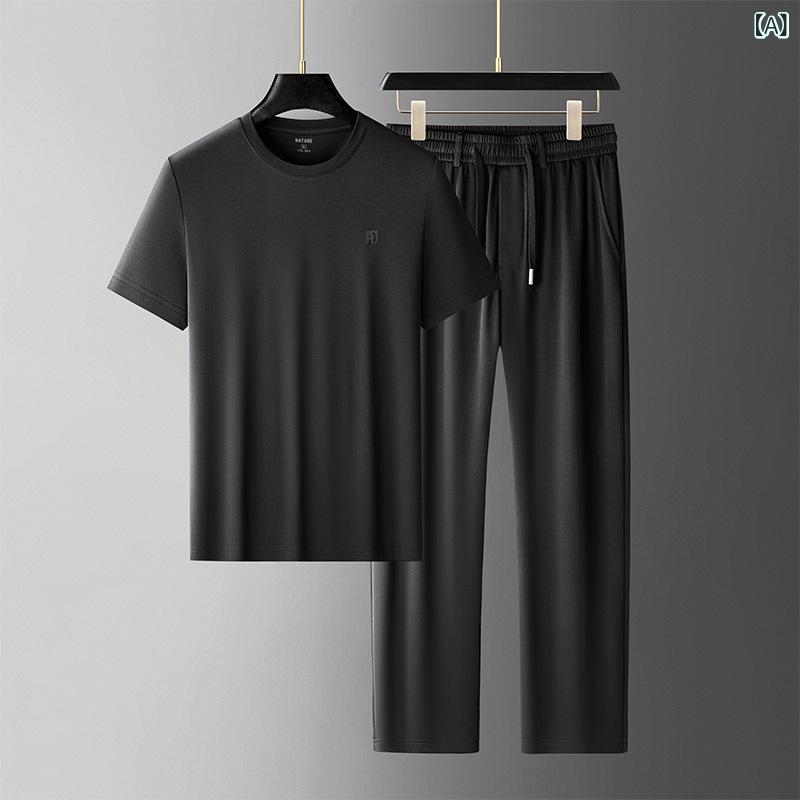 メンズ セットアップ 炎節 銅・届? 垂? 短袖 プルオーバー ?松 直筒 ?子 休? 商? 商??士 M L XL XXL 3XL 4XL 5XL 6XL