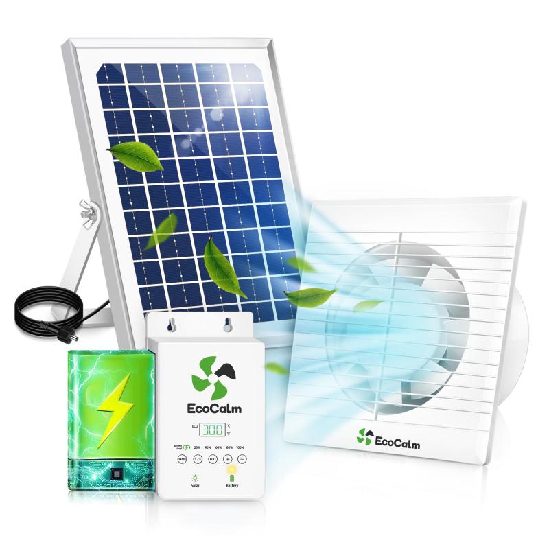 ecoCalm ソ一ラ一換気ファン 蓄電池付き添い人，あき場所を風通しして冷やかすします