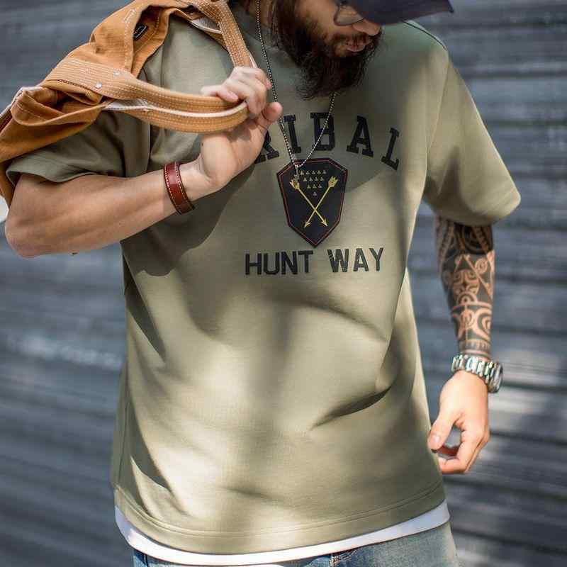 Tシャツ メンズ 半袖 綿100% 春夏 カジュアル ゆったり 灰緑 岩色(x5)｜トミーショップ 店