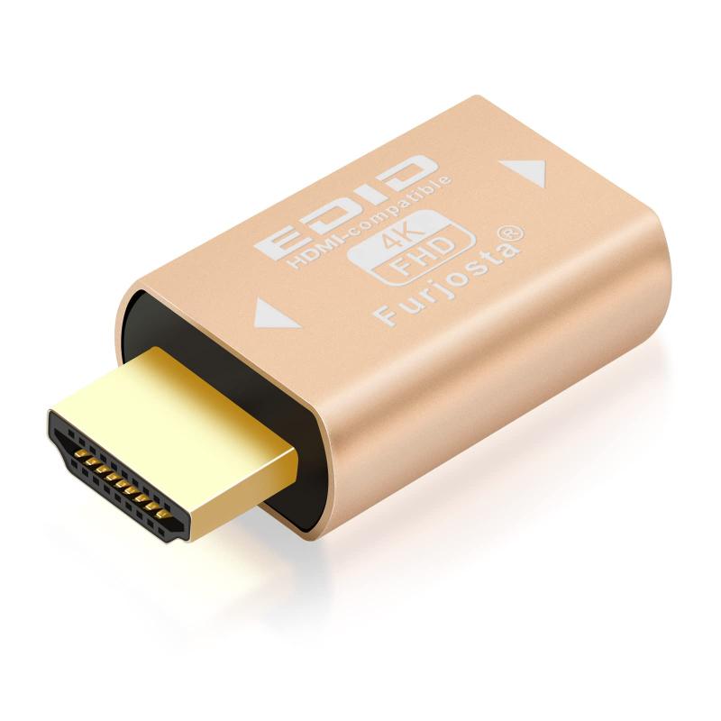 4K HDMI EDID エミュレーター パススルーアダプター 雄-刃針 カプラー HDMI ダミー繋ぎ 電子計算機 マルチ見せびらかす セットアップ 管する 映写機 ビデオス/刃針 スプリッタ