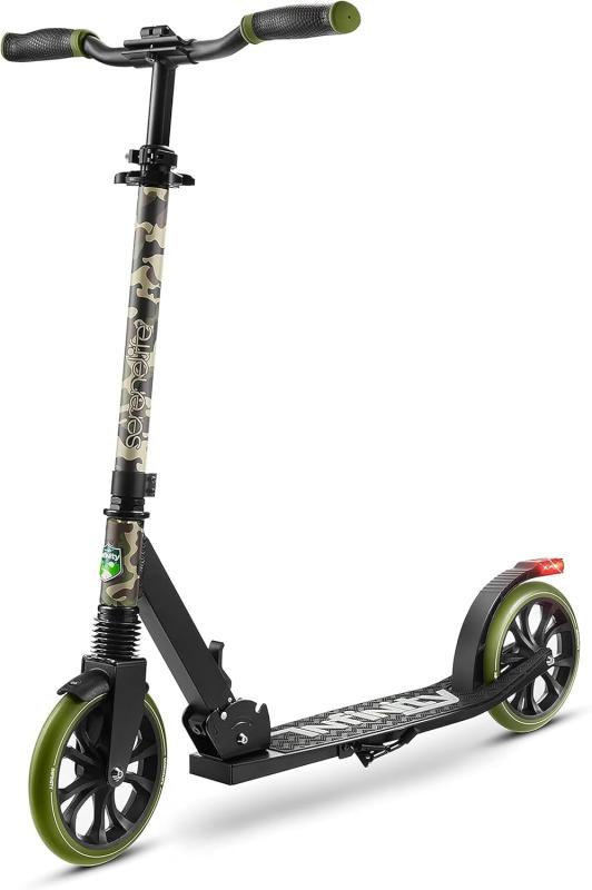 SereneLife 蹴りつけるゲーム盤 成年者 赤ちゃん 折りたたみ 蹴りつけるスクータ 8in大径車輪 ABEC-7ベアリング サスペンション付き添い人 3座標軸高さ合わせる 耐荷重100kg 軽さ4.9kg 同盟罷工さあ美付 通い 通学 シェリー酒