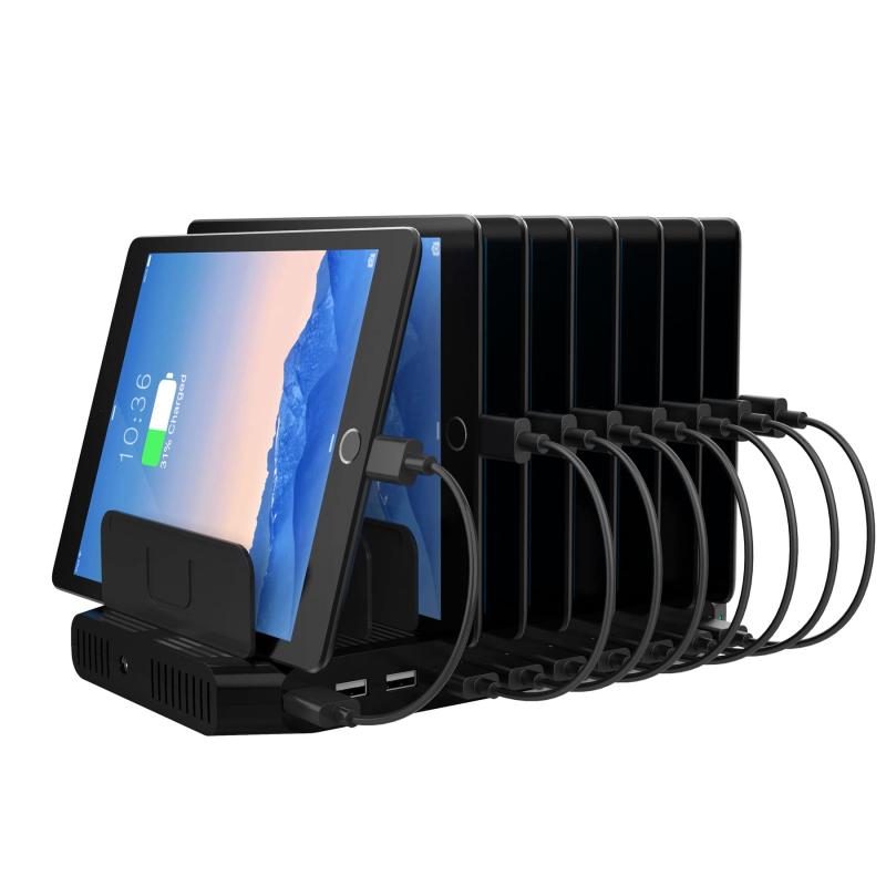 Unitek 申し受けるステイション2代 USB申し受けるステイション 10界面 申し受ける照明ランプ PSE公許済 10台一斉に申し受ける 1.5A/2.4A かっこ良い集積回路積み上げる 複数形台相応う Android/iPhone/iPad/kindle/経口避妊薬/PSP 分け取り板 あき場所
