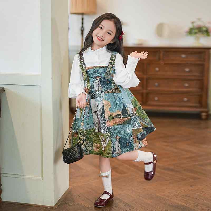子供服 ワンピース 女の子 秋 長袖 ベビー服 子供用 チュニック A字ワンピース 95%綿 3-8歳 100cm 110cm 120cm 130cm 140cm｜トミーショップ 店
