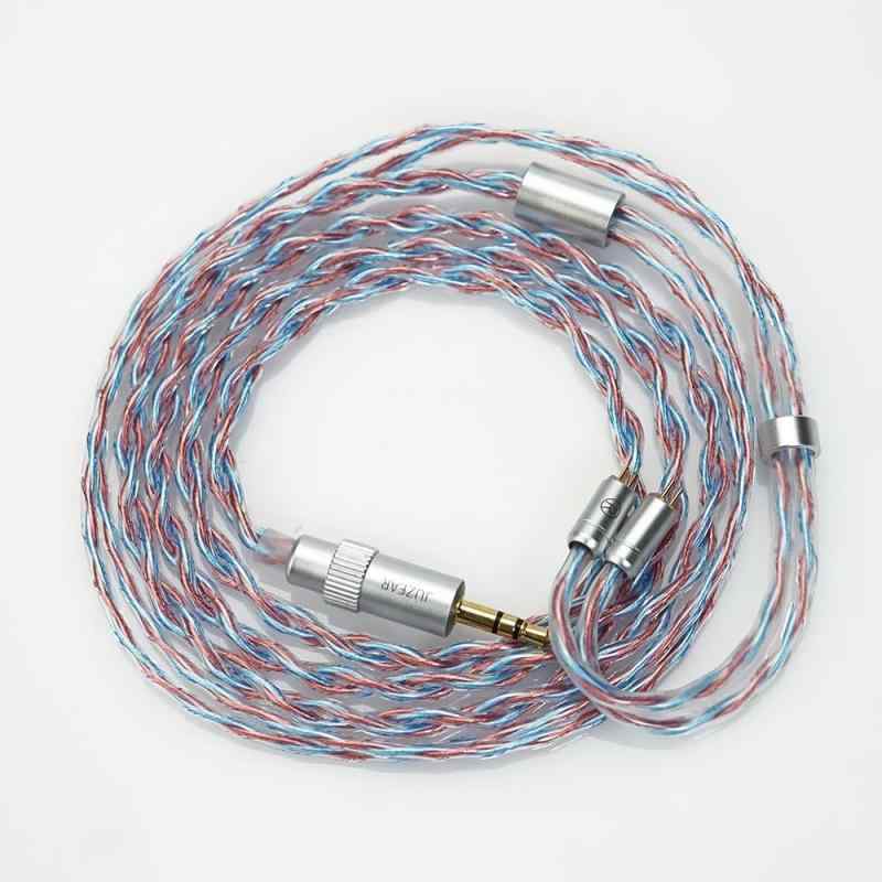 HiFiGo JUZEAR Flare IEMアップグレードケーブル hifiイヤホンリケーブル 6N単たま物銅+単たま物銅銀メッキ練りあわせる 0.78粍 2-pin 3.5粍+4.4粍両相応う 4芯280本二重ねじ釘社会システム 1.2m 4μm金メッキ取り替えっこ繋ぎ 音
