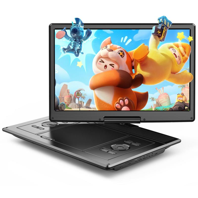 Surfola 携帯型ヴィデオディスク電気蓄音機 16.9型 CD電気蓄音機 14.1in液晶