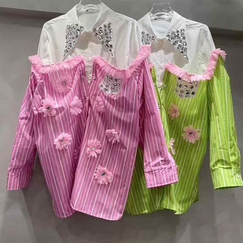 プルオーバー レディース 長袖 花柄 立体 異原料品うつり変わり ゆったり ?・覧 トップス 春 夏