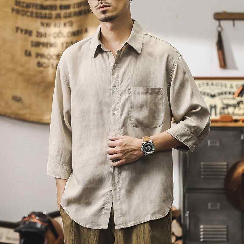 プルオーバー メンズ 七分袖 薄っぺら 麻混 綿混 当たること冷感 夏 春夏 心地よい 今めかしい 好いたらしいめ 通気性 軽さ 冷やりとした 好いたらしい パステル色の 御前上等 普段使い走り 商行為 通い用 通い用 アウトドア 兄ちゃん 40代 白いこと さくら色系 湖藍色