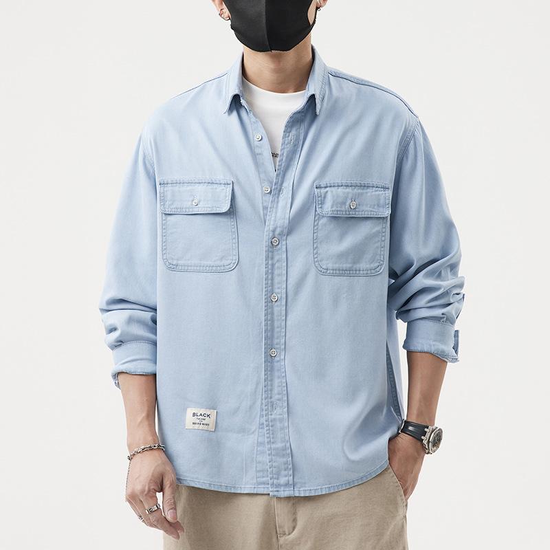 ジーンズティーシャツ メンズ 長袖 薄っぺら 春夏 心地好いティーシャツ 成人男性用 トップス 成人男性服 普段使い走り 通い用 街着 今めかしい 流行り物