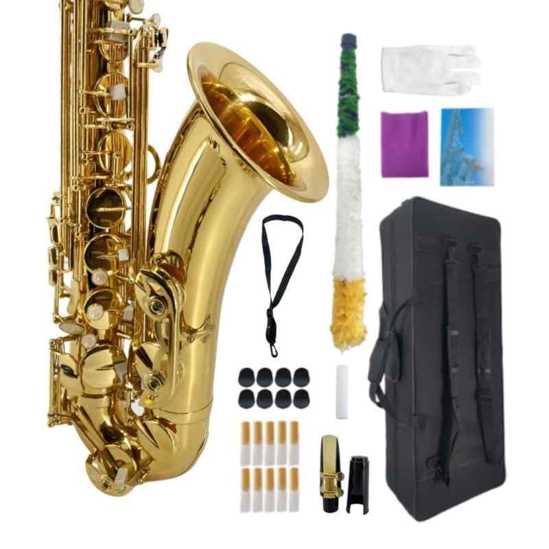 WUQIMUSC Alto Saxophone Eb 初心者向け - ハードケース、マウスピース、ネックストラップ、リード、クリーニングキット付きコンプリートサックスキット - 学生&プロフェッショナルに最適|トミーショップ 店