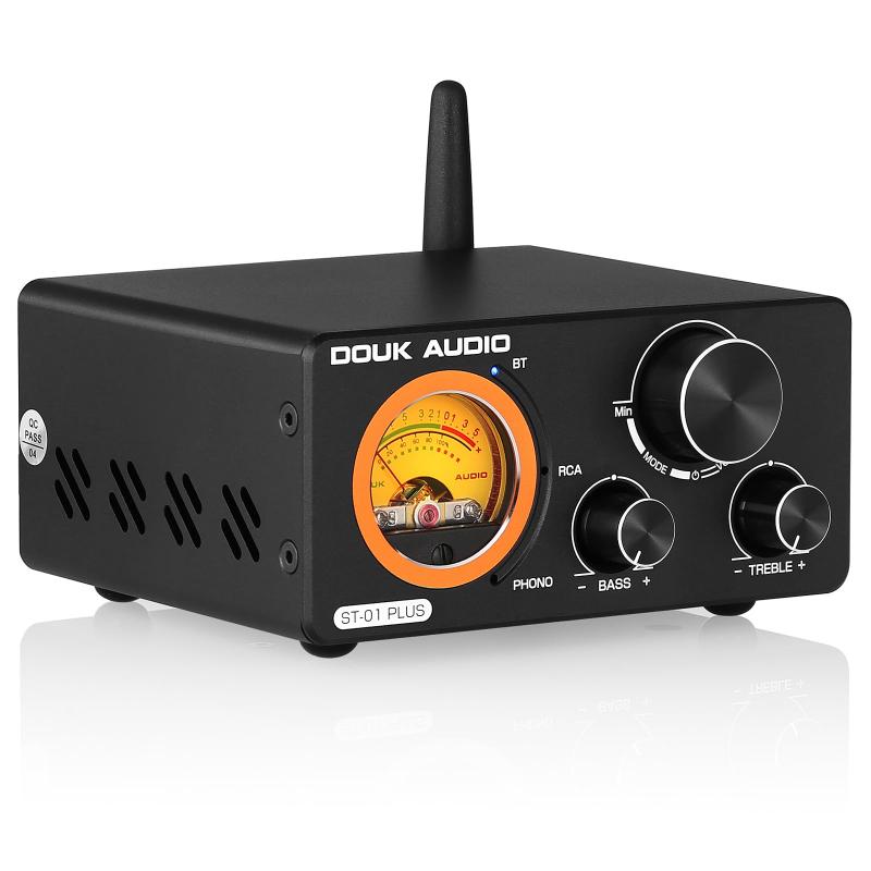 DoukAudio ST-01PLUS Bluetooth5.2 TPA3255 デジタルアンプ300W: 2.0/2.1 チャンネル - パワーアンプ - VUメータ付き - RCA/MM phono 入力SBC/APTX/APTX-LL/APTX-H|トミーショップ 店