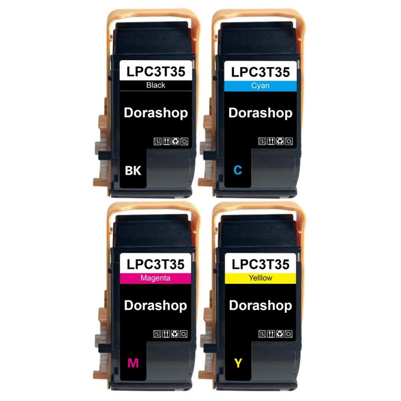 エプソン用 LPC3T35 互換トナーBK/C/M/Y 「4色セット」ブラック/シアン/マゼンタ/イエロー（LPC3T34も対応可能）対応機種：EPSON LP- S6160 国際規格ISO9001認証工場生産 ICチップ搭載 ｜トミーショップ 店