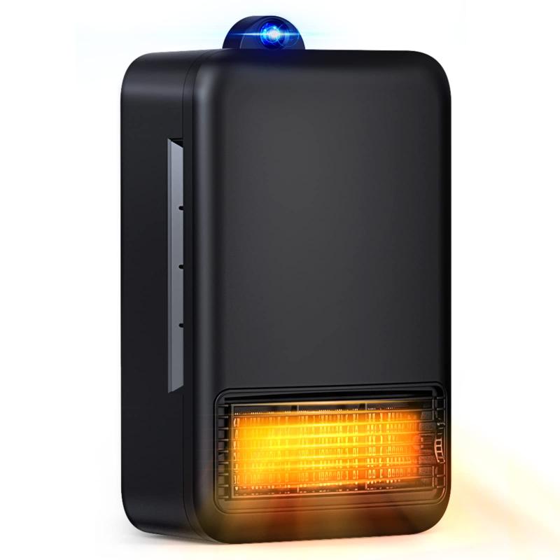 【暖房効率が高く、省エネ設計】セラミックファンヒーター 600W/1200W 出力2段階切替 速暖 セラミックヒーター 小型 ファンヒーター マイナスイオン/空気清浄/静電気除去機能搭載 2m人感セン|トミーショップ 店