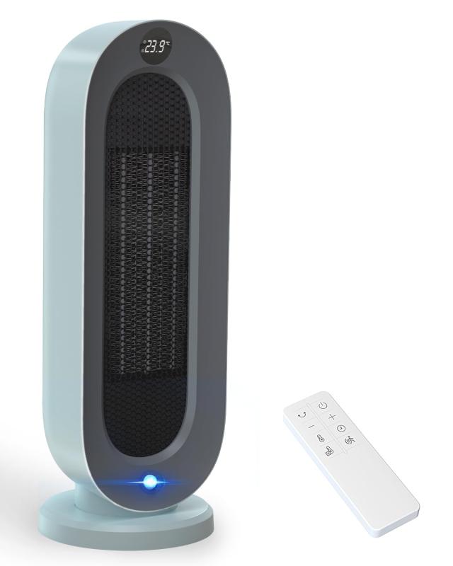 セラミックヒーター 【ECO知能恒温 節電対策】 セラミックファンヒーター 暖房器具 省エネ 電気 首振り 3段階温度調整 800W/1200W 切り忘れ防止 二重過熱保護 転倒OFF タイマー機能 リモコン付|トミーショップ 店