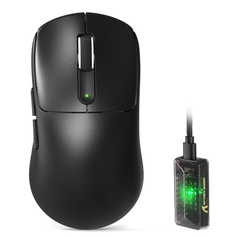 ATTACK SHARK V5 超軽量 ゲーミングマウス 55g DPI42000 高精度センサー 8000Hz無線レポートレート 有線/2.4G/Bluetooth三模接続 大型手向け 軽量設計 高耐久スイッチ 長時間バッテリー AIドライバー 自動|トミーショップ 店