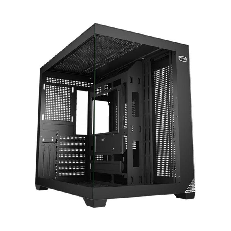 PCCOOLER ATX PCケース、3 x 120mmファンプリインストール済み、360mm RADサポート、270°フルビュー強化ガラスゲーミングPCケース、Type-C、ミッドタワーATXコンピューターケース、C3T700。|トミーショップ 店