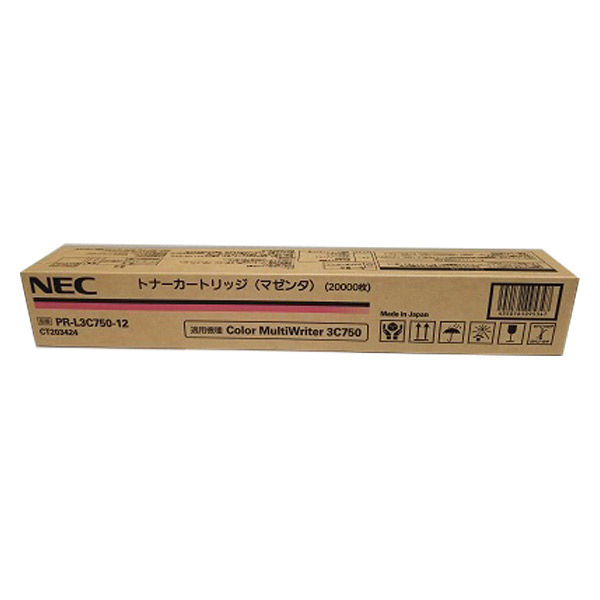 【13時まで申しつける/当日積みだし】NEC PR-L3C750-12M  マゼンタ完全無欠 ColorMultiWriter 3C750(PR-L3C750) トナーカートリッジ 新品 摺り切る品 印刷工 マイコン 境界線の外側設備 貨物輸送無料