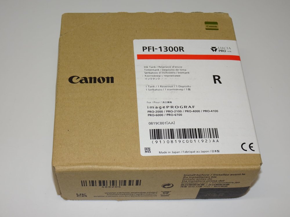 【訳あり 新品 純正】Canon インクタンク PFI-1300R レッド