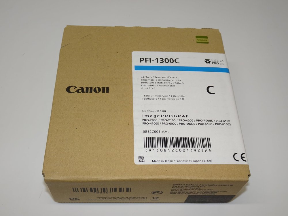 【訳あり 新品 純正】Canon インクタンク PFI-1300C シアン