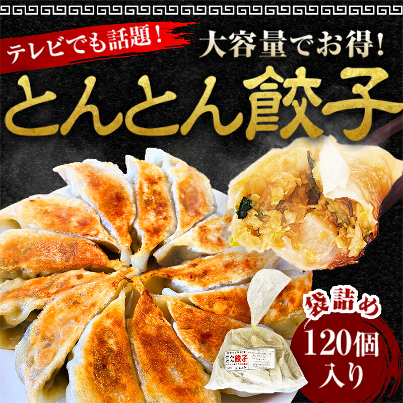 【テレビで紹介】【大容量】とんとん餃子 120個 冷凍 焼くだけ 生餃子 しょうが にら ニンニク にんにくたっぷり 国産豚肉 国産野菜 簡単 焼餃子 水餃子 蒸し餃子 国産 おかず スタミナ餃子 大容量 メガ盛り おつまみ おかず 肉餃子 野菜餃子 にんにくたっぷり