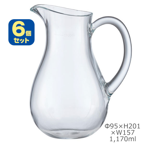 Starwares スターウエアズ ポリカグラス 水さし 1170ml ６個仕掛ける SW-619006 ポリカーボネイト製の割れない器