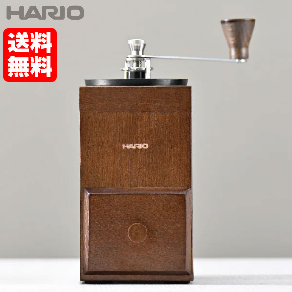 HARIO ハリオ 珈琲圧砕機 正六面体 48g（４杯用）木製上半身 セラミックコーヒーミル CMCB-4 貨物輸送無料 コーヒー・お茶用品-キッチン用品・食器・調理器具