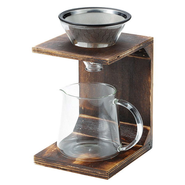 キャプテンスタッグ CAPTAIN STAG アウトドア 珈琲 ドリッパーセット 木製スタンドタイプ コーヒー ドリッパー キャンプ グランピング  UW3521 304093-1.jpg