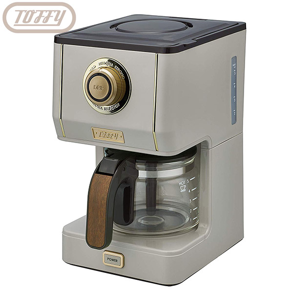 ラドンナ TOFFY アロマドリップ コーヒーメーカー 650ml グレージュ K-CM5-GE 送料無料 取寄品/着日指定不可