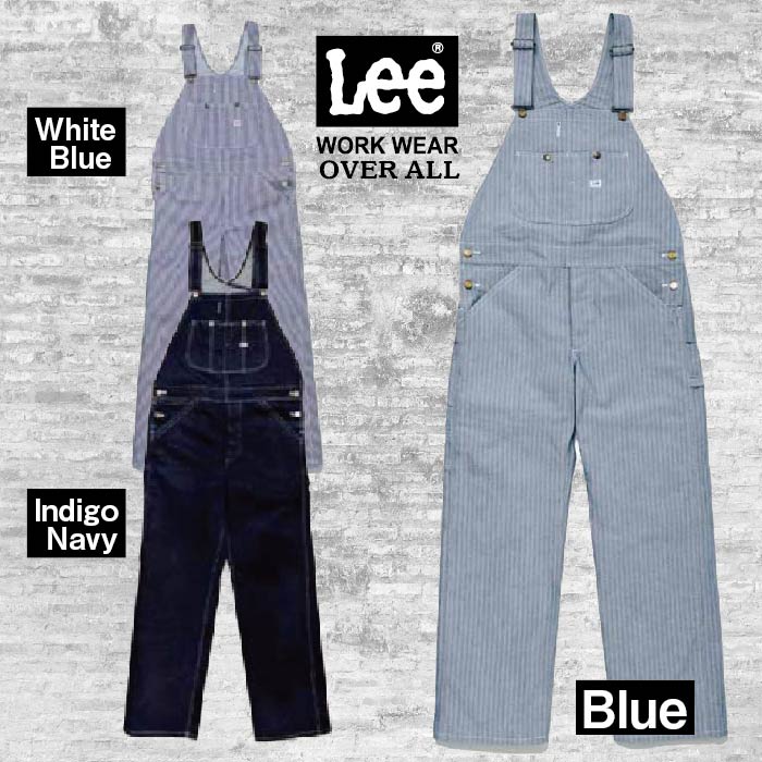 Lee リー オーバーオール【つなぎ カバーオール】ツナギ 作業着 作業服 仕事着 リー ユニフォーム 軽量 デニム ヒッコリー XS S M L XLlリー) オーバーオール