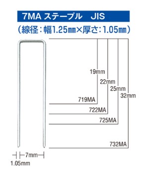 マックス 7Mステープル 719MA 20箱★