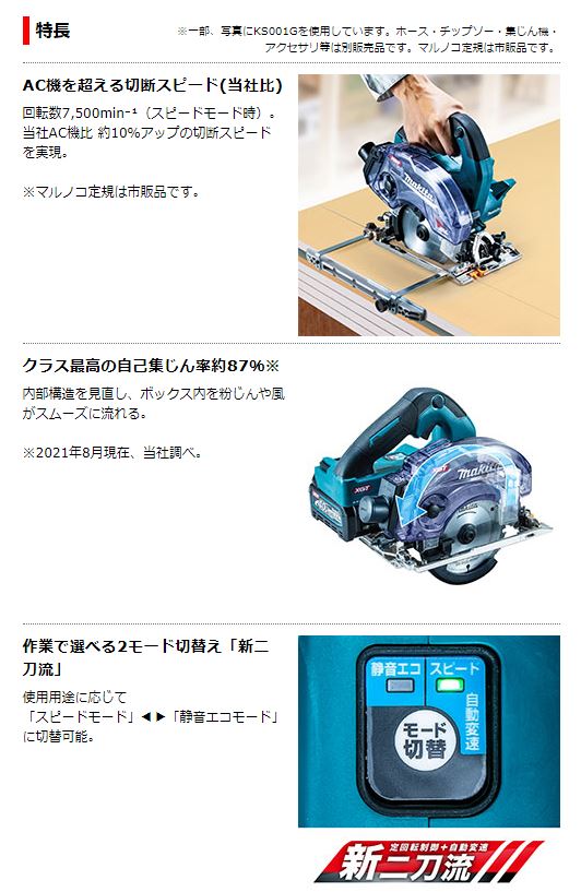 マキタ 40V充電式防じんマルノコ KS002GRDX☆ 車用品 | bahrainpipes.com