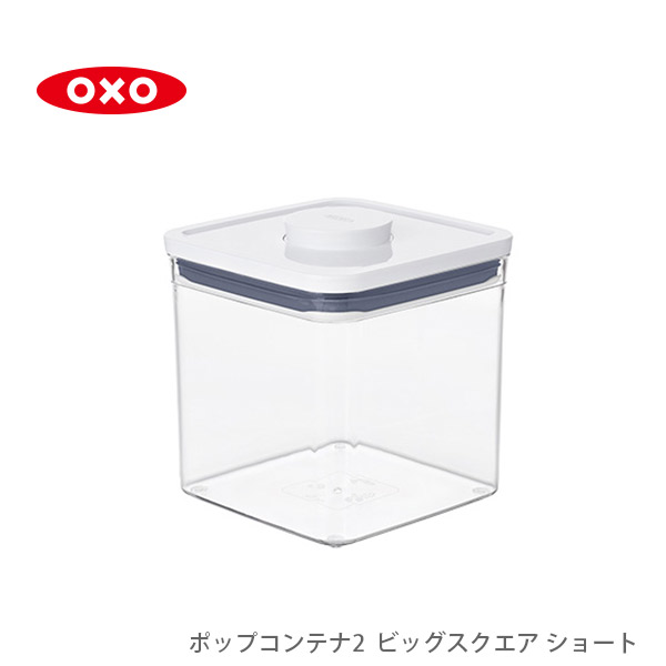 楽天市場】OXO オクソー ステンレスポップコンテナ ビッグスクエア （ショート）2.6L （フタタイプ：A）3118300【保存容器 ステンレス  密閉 密閉容器 ストッカー スリム 調味料入れ スタッキング キッチン おしゃれ 人気 ギフト プレゼントとして】 : ＴＯＯＬ＆ＭＥＡＬ