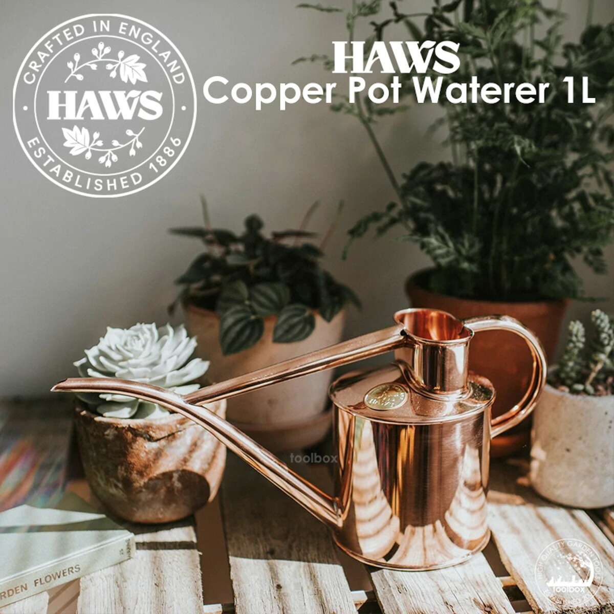 楽天市場】英国［HAWS］木製ハンドルトラディショナルカン4.5L : 建築