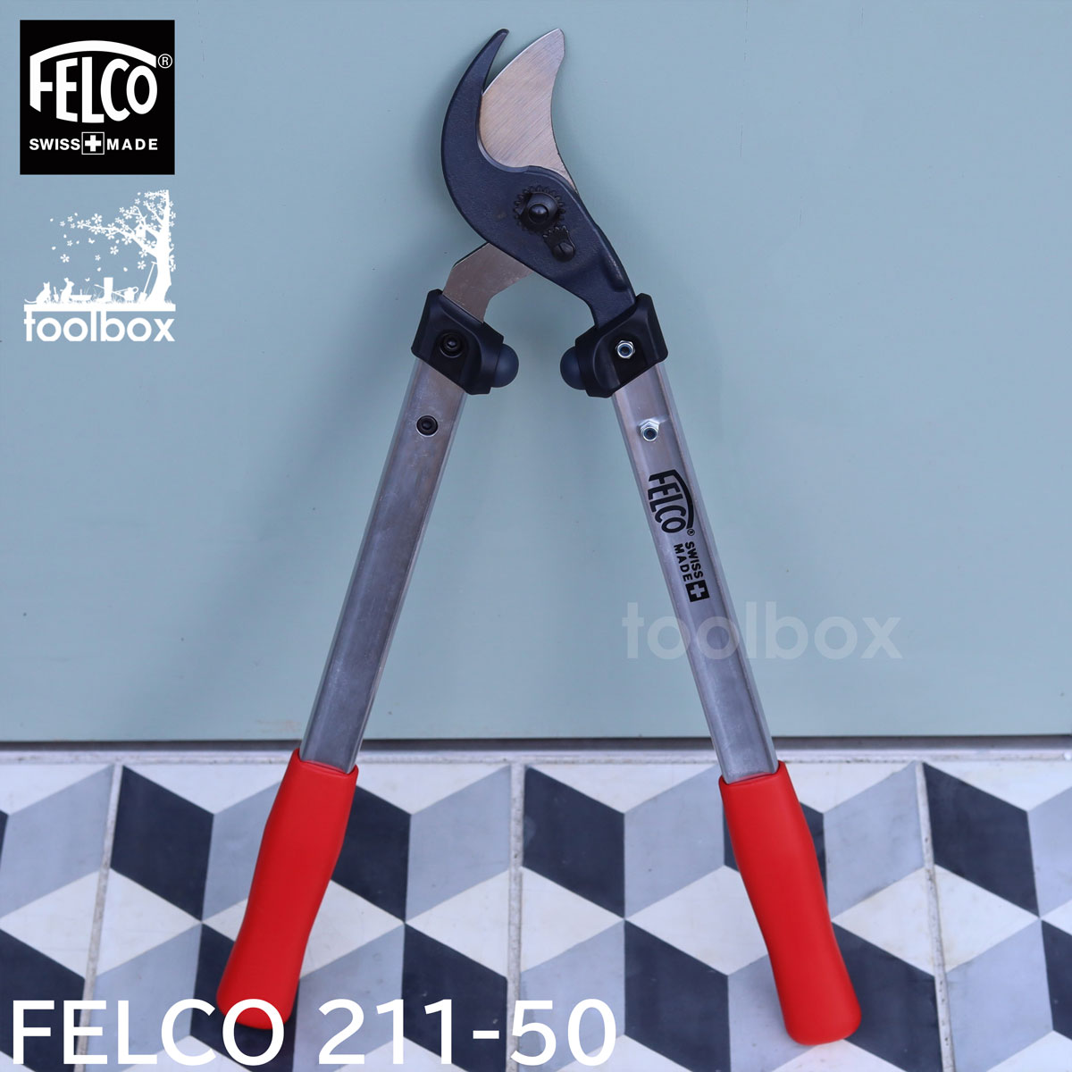 【日本輸入正規代理店品】【FELCO-211-50 太枝切り鋏 太枝用ロッパー フェルコ211-50】剪定鋏 園芸用はさみ 剪定バサミ 剪定ばさみ 剪定はさみ 枝切ハサミ 太枝切り（バラの手入れ）｜庭道具屋 toolbox（園芸用品）