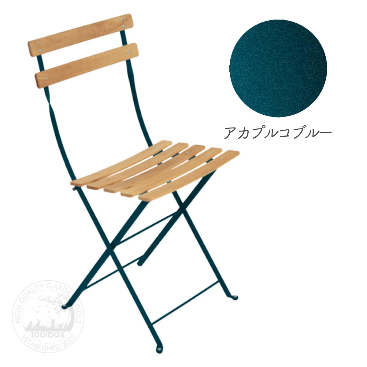 Fermob フェルモブ 【 ビストロ ナチュラルチェア 】2脚1組 日本輸入正規代理店品 屋外用家具 木製 ウッド ブルー グリーン 黄色 イエロー ホワイト 白 レッド 赤 上質 長持ち おしゃれ フランス アウトドア ベランダ｜庭道具屋 toolbox（園芸用品） 40,040円
