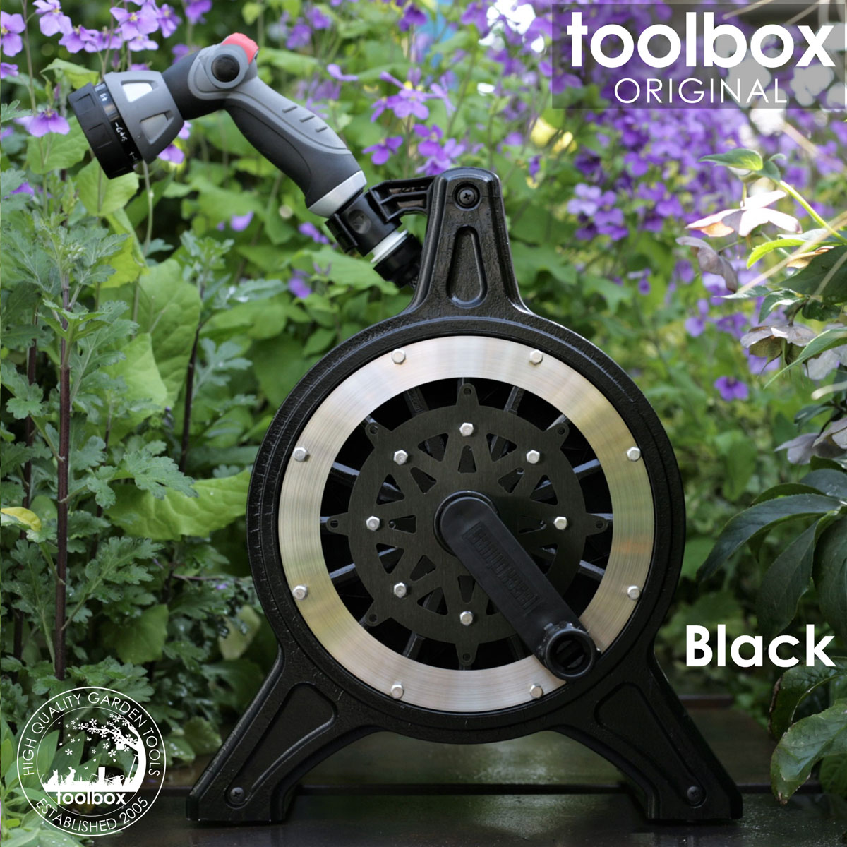 おしゃれで ブロッサリール アルミホースリール販売実績4500台 ホースｍタイプ コスモ5c シルバー 洗車 3色展開 レッド おしゃれ ホース 散水 高品質 ブラック 長く使える丈夫なホースリール デザイン豊富なcosmoシリーズ オリジナルデザイン ホースリール Cosmo