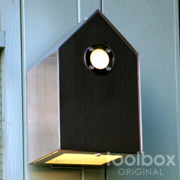 birdhouse light / バードハウスライト（黒いことステンレス鋼）室外点火装置 外灯 部屋の入り口灯