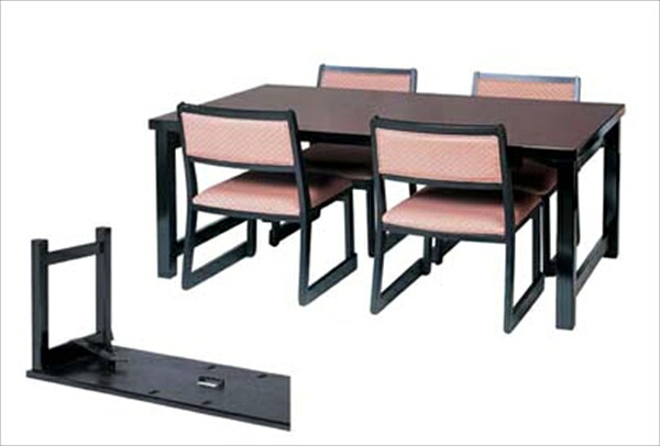 直送品■木製高脚早見表Ｍ黒木目４本脚 [ １１０００６７０６人膳 ][ 9-2499-0504 ] RFIB304
