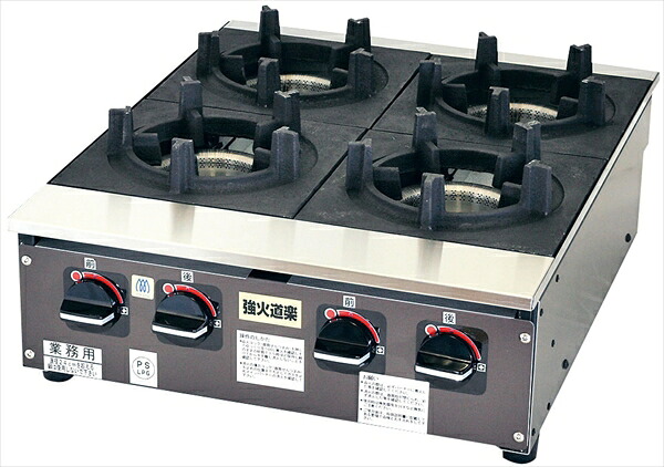 直送品■ビビンバコンロ強火道楽 [ ＫＢＢ８－４Ｂ１２Ａ・１３Ａ ] DBB0602