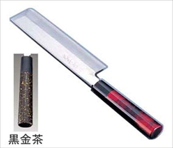 インテックカネキ 歌舞伎調和庖丁　忠舟　薄刃 [ １９．５ｃｍ　黒金茶 ] ATD0304 [ 1-0301-1104 ]｜ダイレクトコム ～Smart-Tool館～