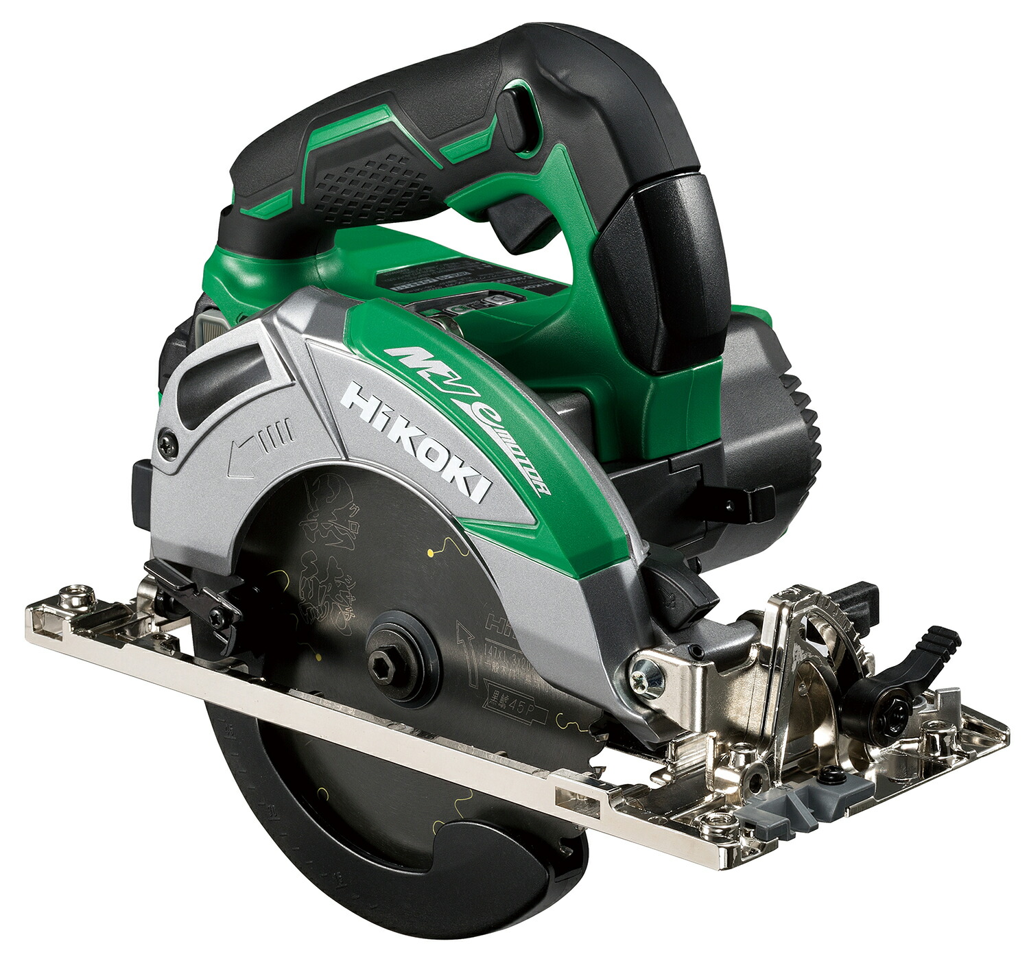 HiKOKI ［ ハイコーキ ] 36V 147粍 申し受ける式 コードレス丸のこ C3605DC(SK)(2XPSZ)【BSL36A18BX 独居室2個付フルセット】 黒鯱チップソー付