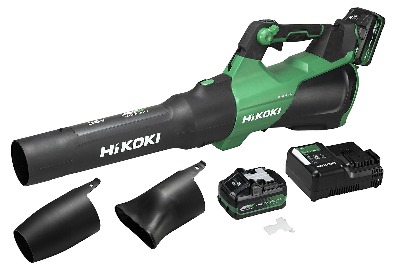 HiKOKI ［ ハイコーキ ] マルチ雄捩子 36V 申し受ける式 ブロワ RB36DC(2WPZ)【 BSL36B18X×2個・手っとり早い申し受ける器付書き割り 】