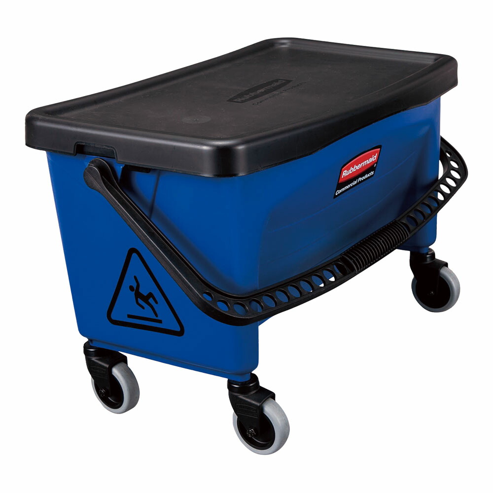 Rubbermaid(天然ゴムお手伝いさん)天然ゴムお手伝いさんＣＳ 押しつける式リングバケットブルー蓋付 ＲＭＱ９３０ＢＬ [ 1-1292-1502 ]