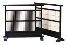 ■直送品 雅うるし芸術 つい立 千本透かし彫り   [  1-2527-0301  ]