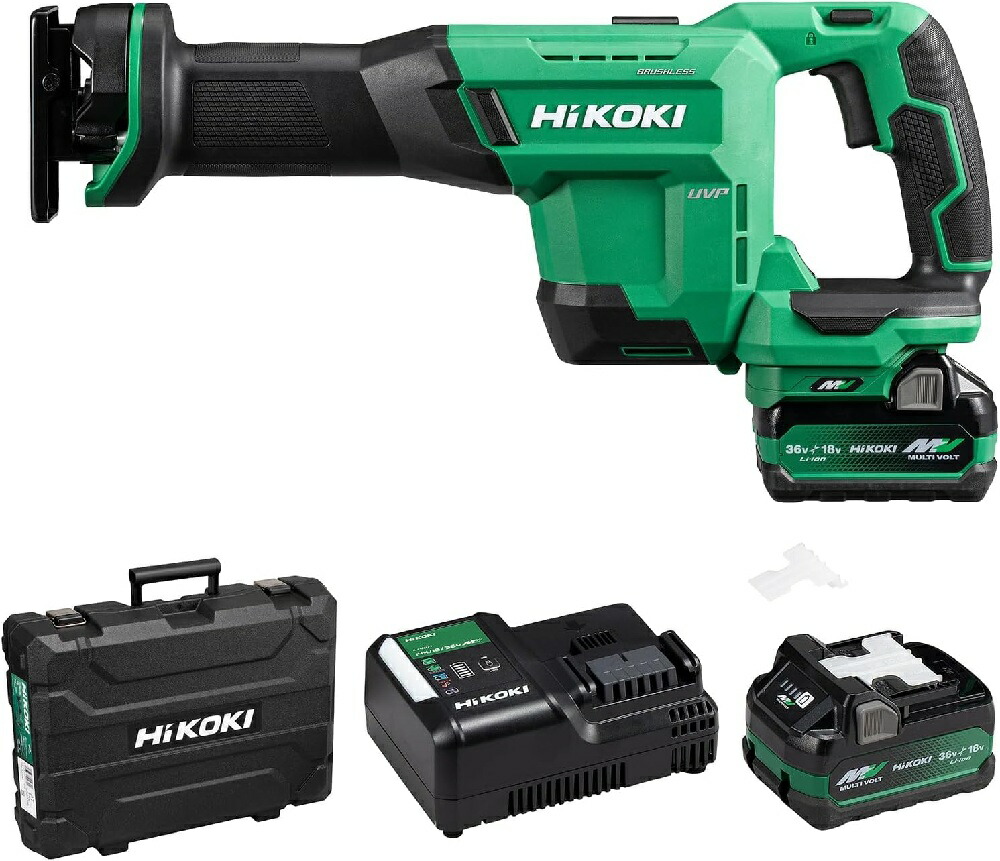 HiKOKI(ハイコーキ) 36V 充電式 セーバソー レシプロソー CR36DSA 高耐久 電池2個・充電器付 CR36DSA(2XPZ)