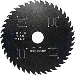 山真製鋸(Y\u0027sGODJAPAN) 大工仕事用 チップソー ブラックパールサイレント MAT-BLPS-125 黒いことパールフッ素上塗り レーザ細長い切口 集じんマルノコ 申し受けるマルノコ
