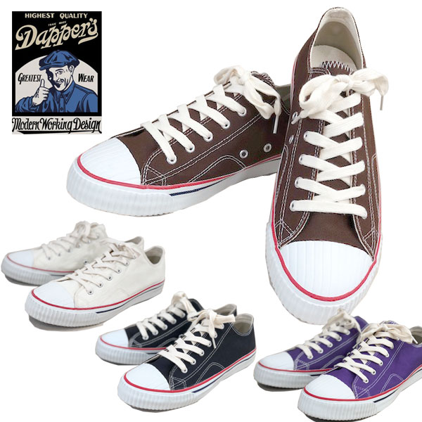【Dapper\u0027s（ダッパーズ）】Dappers Brand Canvas Sneakers Type Low Cut 2023 Model LOT1650 帆布 スニーカー 置き目撥ねのける バルカナイズ処方箋 VINTAGE ビンテージ 写し物 Chuck Taylor